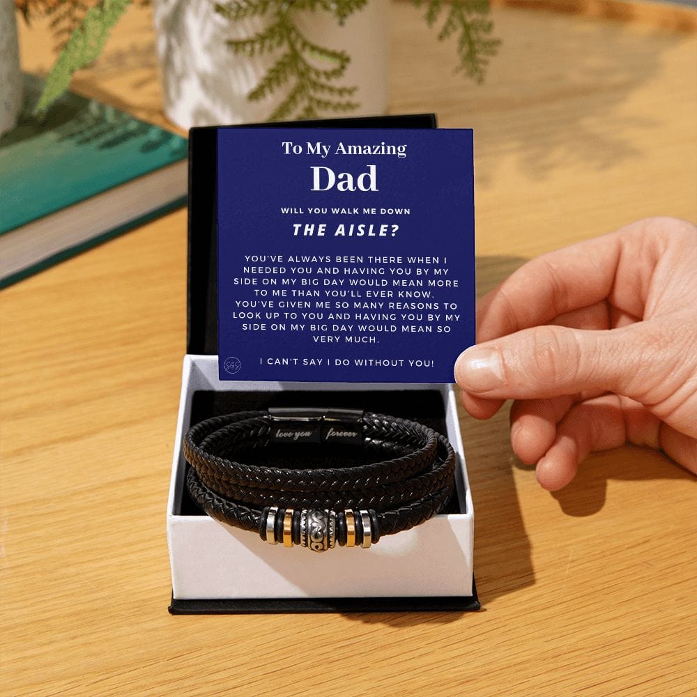 Walk Down the Aisle Gift for Dad | Men's Bracelet, Will You Give Me Away Proposal, Father of the Bride, Dad Will You Walk Me? Wedding n5