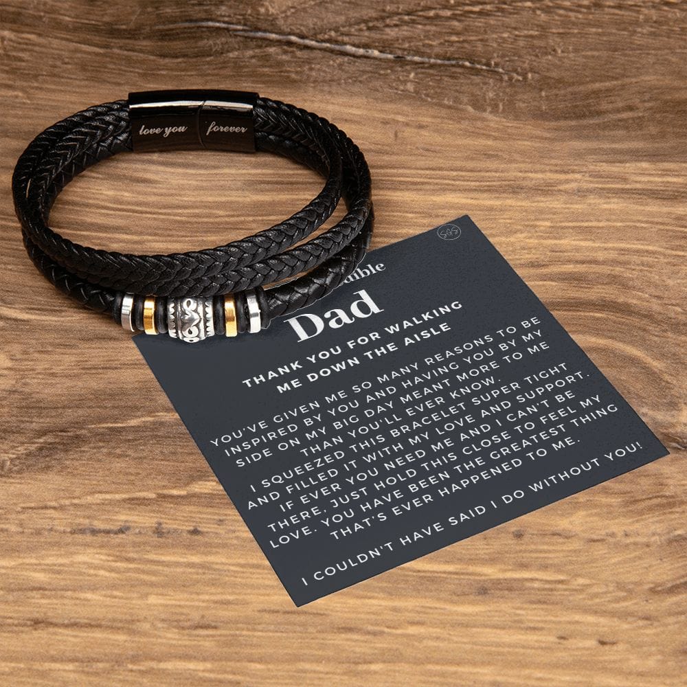 Father of the Bride Gift from Daughter | Gift from the Bride, Wedding Day Gift for Dad, Walk Down the Aisle, Thank You, Bracelet n6