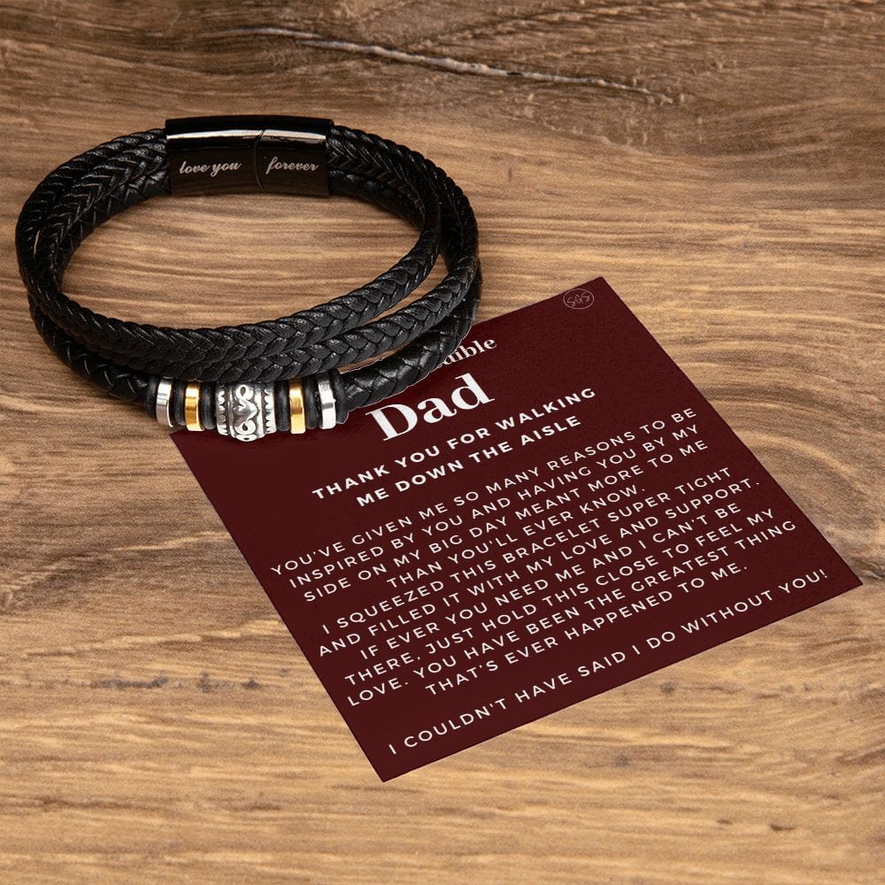 Father of the Bride Gift from Daughter | Gift from the Bride, Wedding Day Gift for Dad, Walk Down the Aisle, Thank You, Bracelet n5