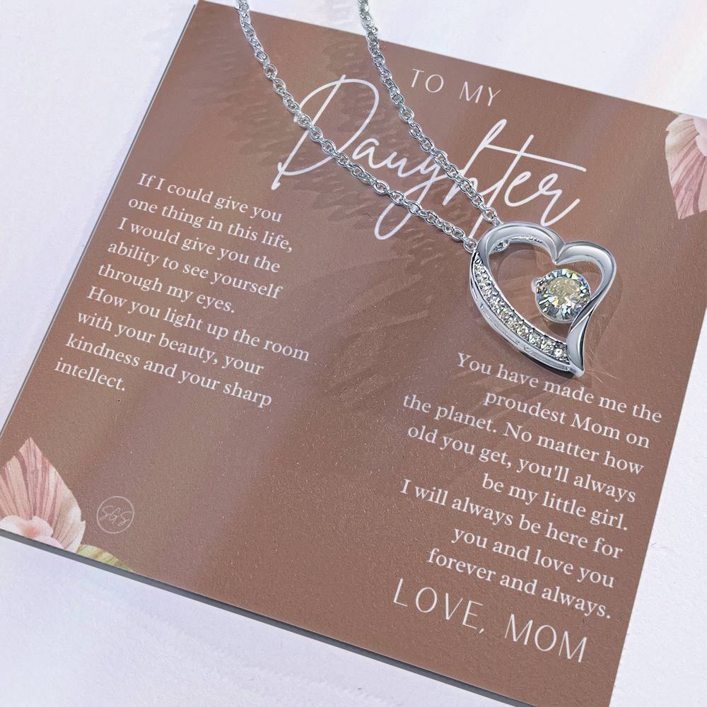 Daughter Necklace from Mom - You'll Always Be My Little Girl