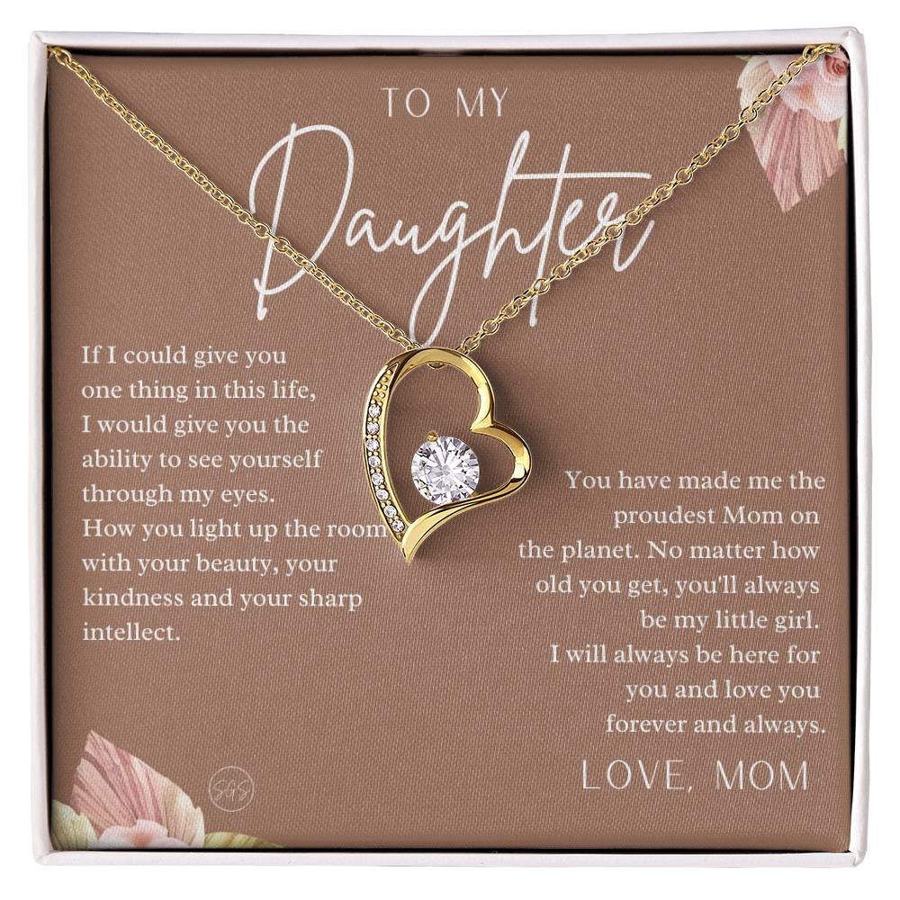 Daughter Necklace from Mom - You'll Always Be My Little Girl