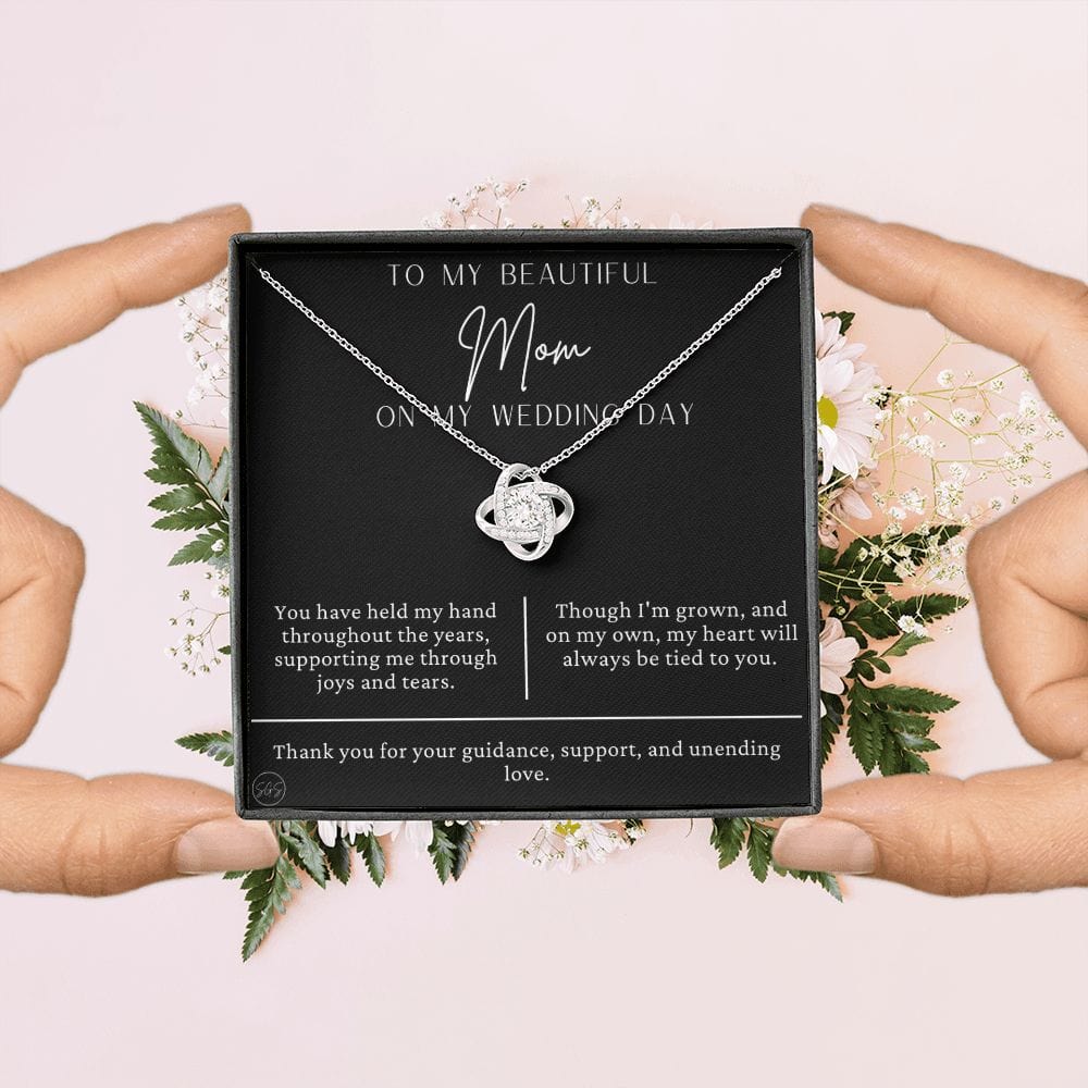 To My Mom Gift for Wedding Day | Meaningful Mother of the Bride Necklace, Gift for Mother, I Can't Say I Do Without You From Daughter b7