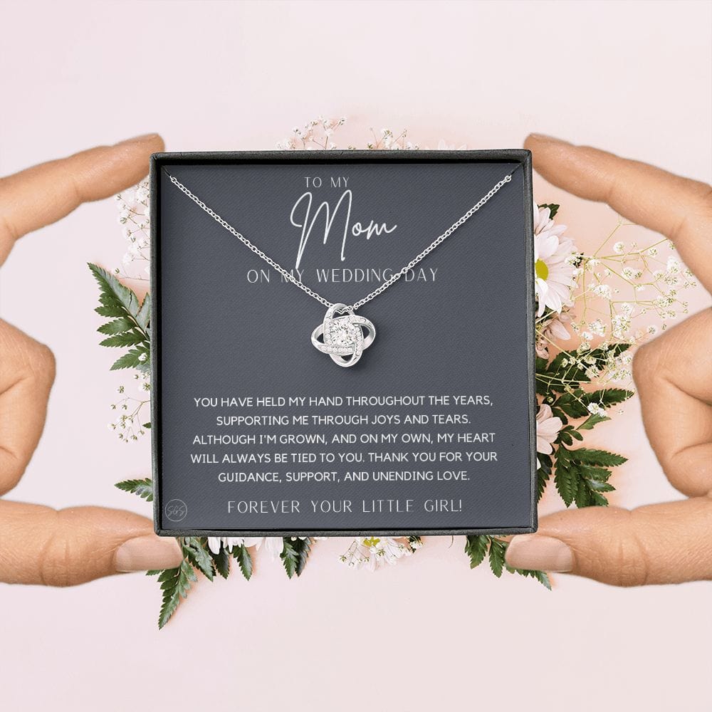 To My Mom Gift for Wedding Day | Meaningful Mother of the Bride Necklace, Gift for Mother, I Can't Say I Do Without You From Daughter b2