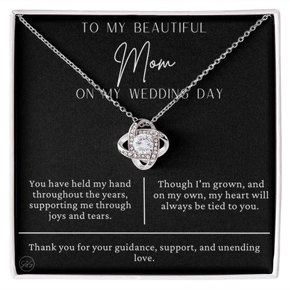 To My Mom Gift for Wedding Day | Meaningful Mother of the Bride Necklace, Gift for Mother, I Can't Say I Do Without You From Daughter b7