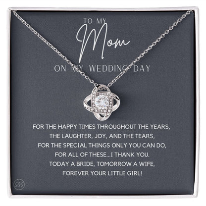 To My Mom Gift for Wedding Day | Meaningful Mother of the Bride Necklace, Gift for Mother, I Can't Say I Do Without You From Daughter b9