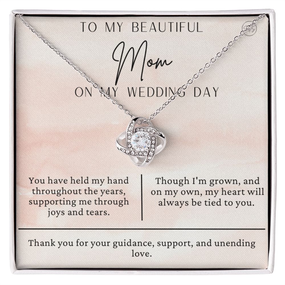 To My Mom Gift for Wedding Day | Meaningful Mother of the Bride Necklace, Gift for Mother, I Can't Say I Do Without You From Daughter b6