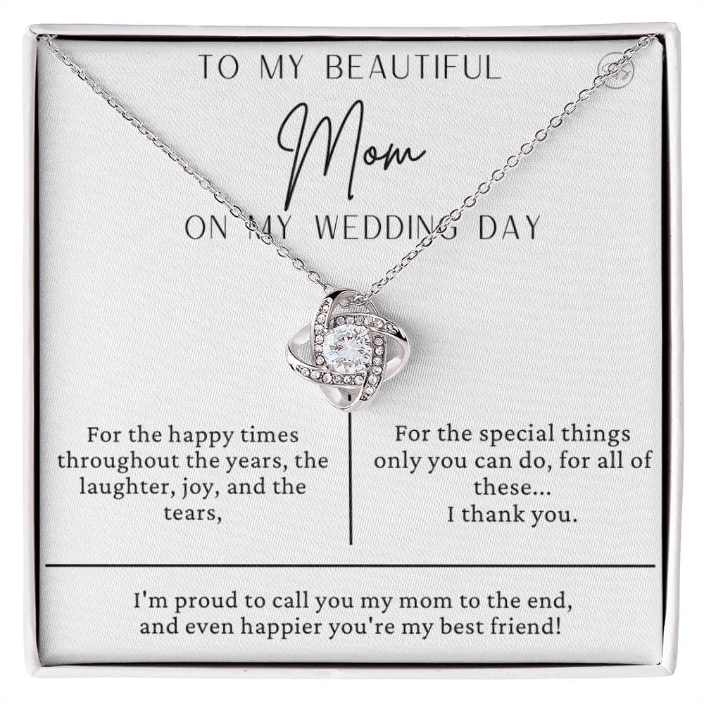 To My Mom Gift for Wedding Day | Meaningful Mother of the Bride Necklace, Gift for Mother, I Can't Say I Do Without You From Daughter b13