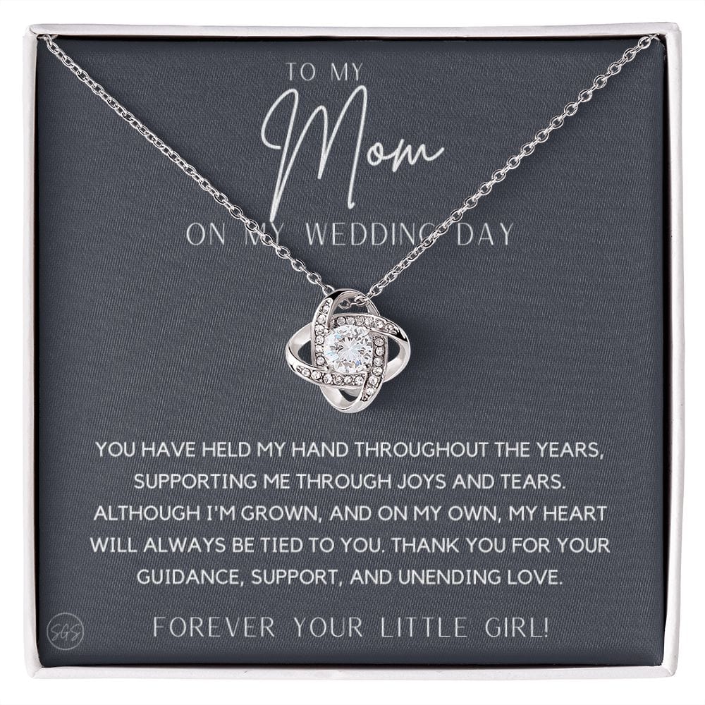 To My Mom Gift for Wedding Day | Meaningful Mother of the Bride Necklace, Gift for Mother, I Can't Say I Do Without You From Daughter b2