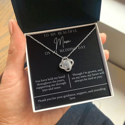 To My Mom Gift for Wedding Day | Meaningful Mother of the Bride Necklace, Gift for Mother, I Can't Say I Do Without You From Daughter b7