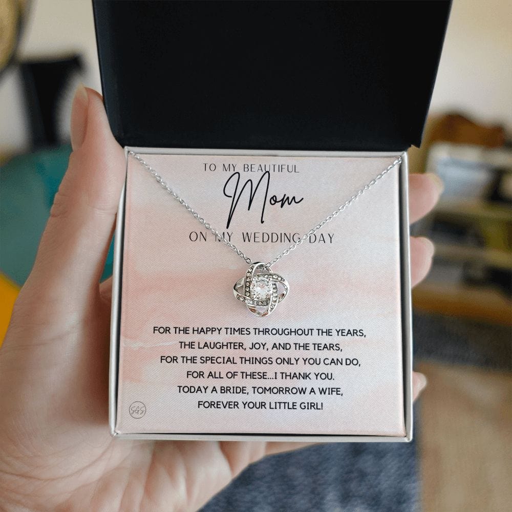 To My Mom Gift for Wedding Day | Meaningful Mother of the Bride Necklace, Gift for Mother, I Can't Say I Do Without You From Daughter b8