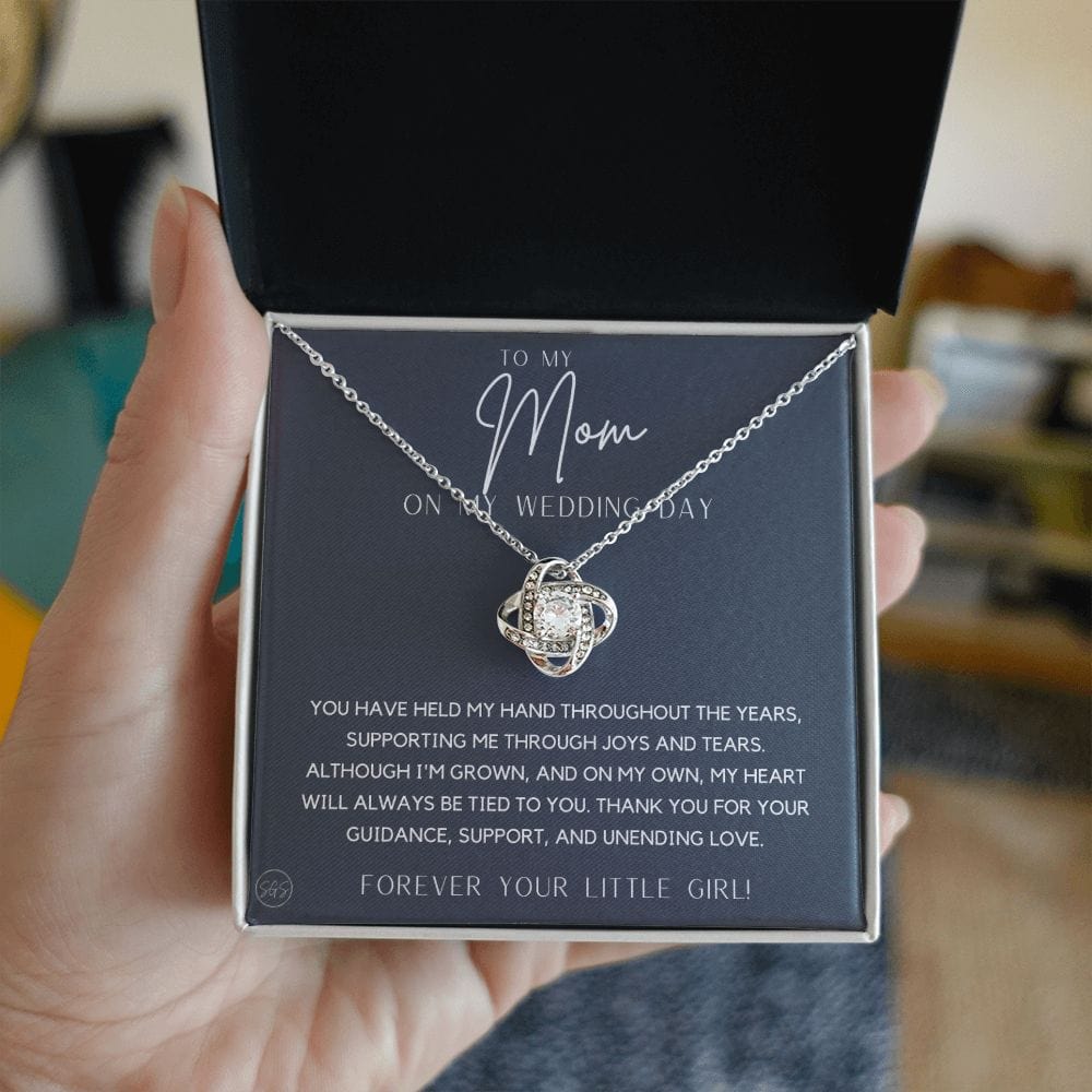 To My Mom Gift for Wedding Day | Meaningful Mother of the Bride Necklace, Gift for Mother, I Can't Say I Do Without You From Daughter b2