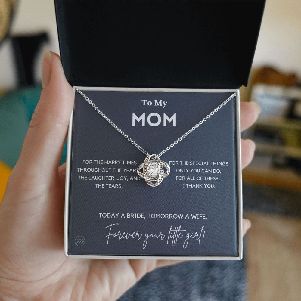 To My Mom Gift for Wedding Day | Meaningful Mother of the Bride Necklace, Gift for Mother, I Can't Say I Do Without You From Daughter b10