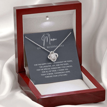 To My Mom Gift for Wedding Day | Meaningful Mother of the Bride Necklace, Gift for Mother, I Can't Say I Do Without You From Daughter b9