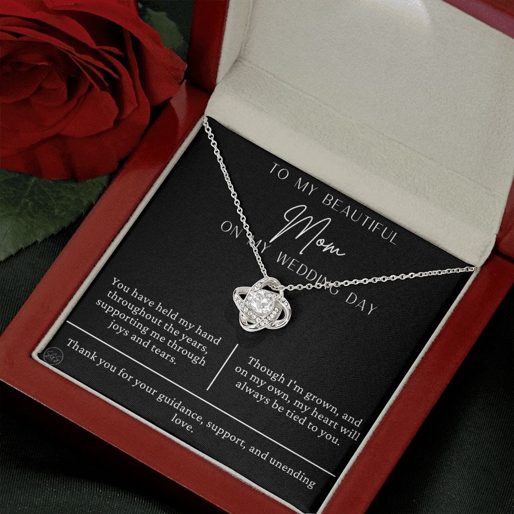 To My Mom Gift for Wedding Day | Meaningful Mother of the Bride Necklace, Gift for Mother, I Can't Say I Do Without You From Daughter b7