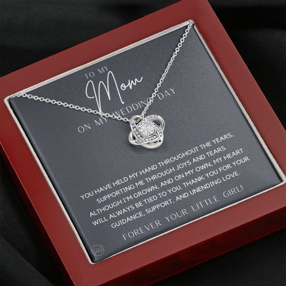 To My Mom Gift for Wedding Day | Meaningful Mother of the Bride Necklace, Gift for Mother, I Can't Say I Do Without You From Daughter b2