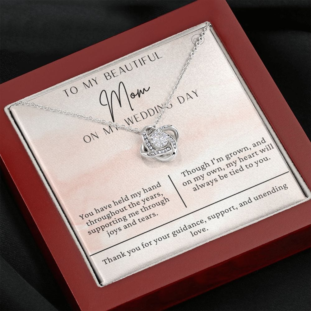 To My Mom Gift for Wedding Day | Meaningful Mother of the Bride Necklace, Gift for Mother, I Can't Say I Do Without You From Daughter b6