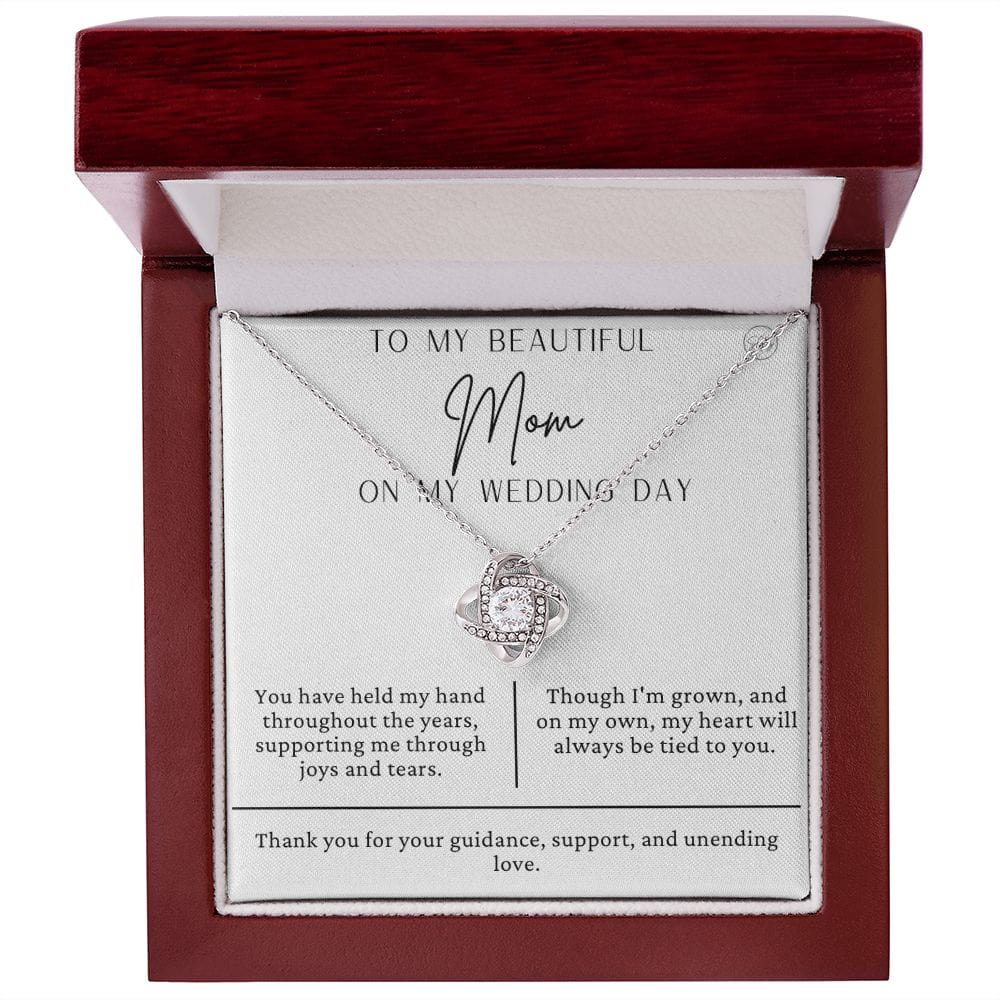 To My Mom Gift for Wedding Day | Meaningful Mother of the Bride Necklace, Gift for Mother, I Can't Say I Do Without You From Daughter b5