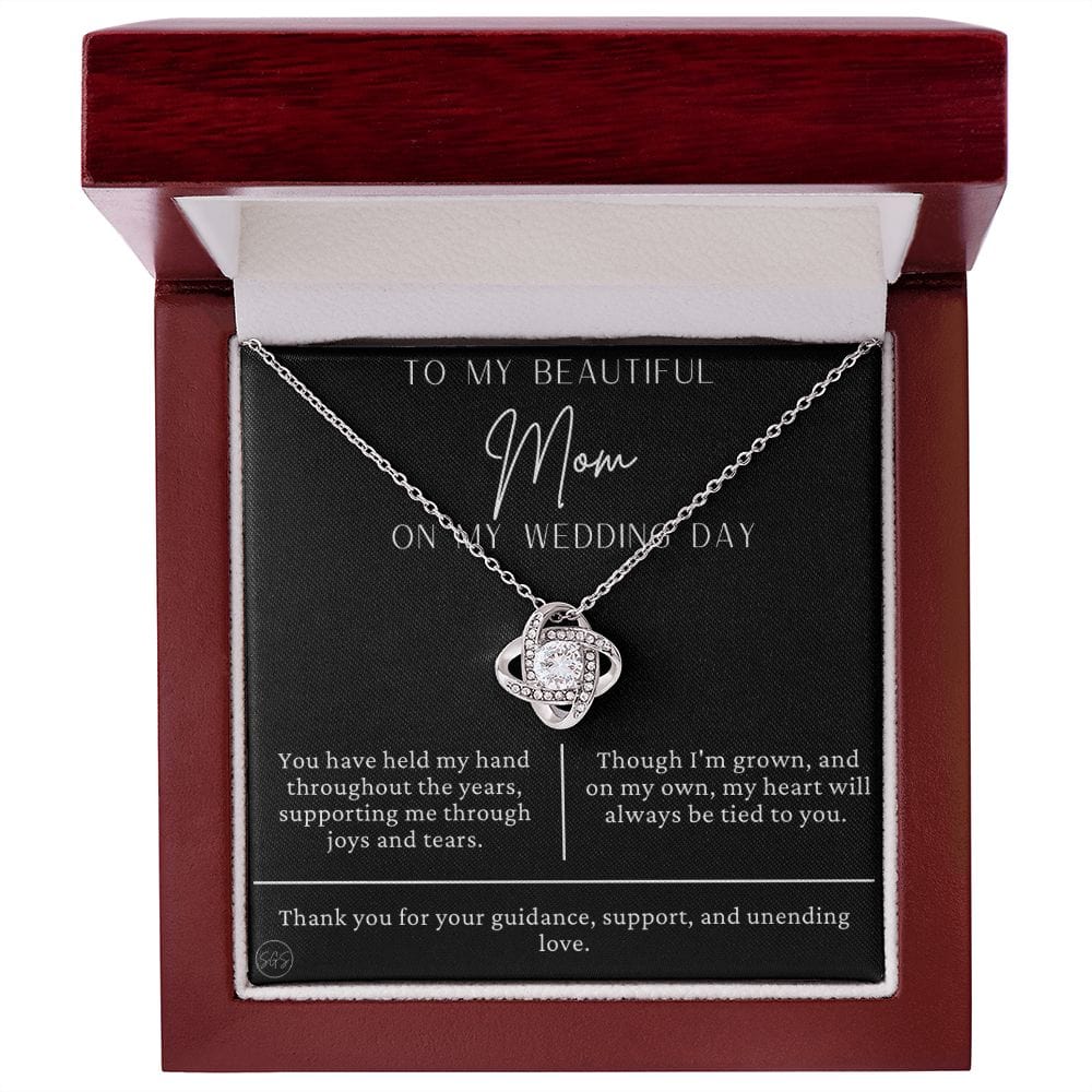 To My Mom Gift for Wedding Day | Meaningful Mother of the Bride Necklace, Gift for Mother, I Can't Say I Do Without You From Daughter b7