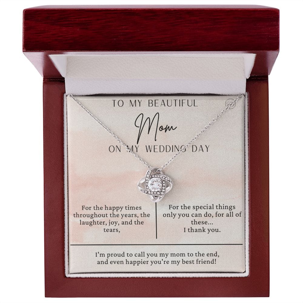 To My Mom Gift for Wedding Day | Meaningful Mother of the Bride Necklace, Gift for Mother, I Can't Say I Do Without You From Daughter b14