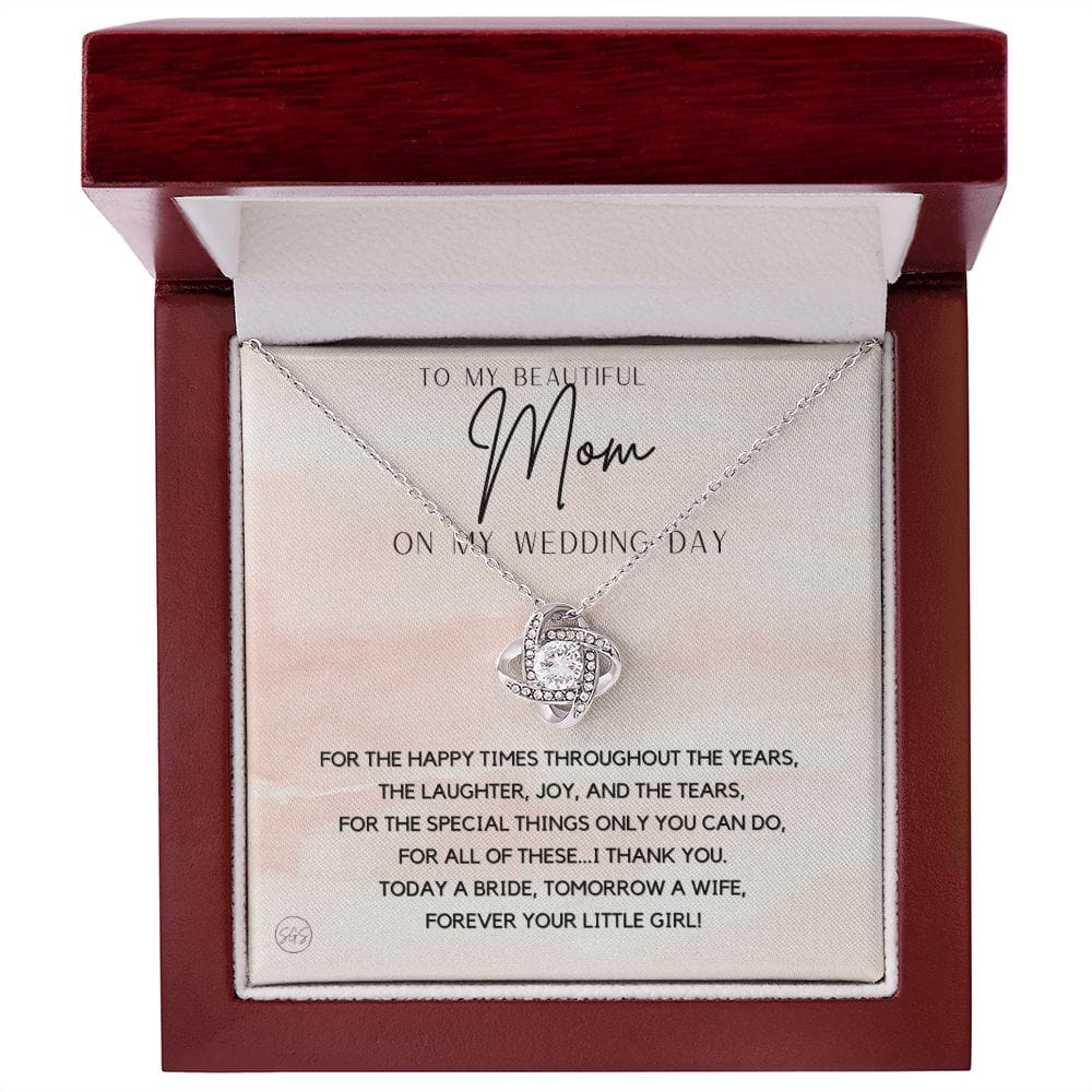 To My Mom Gift for Wedding Day | Meaningful Mother of the Bride Necklace, Gift for Mother, I Can't Say I Do Without You From Daughter b8