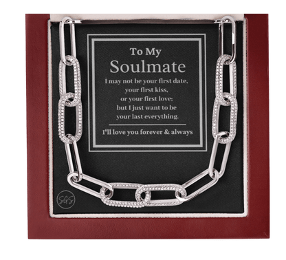 Soulmate - Seven Hundred Reasons Necklace | Silver Soulmate Necklace for Women, Anniversary Gift for Girlfriend, Soulmate Jewelry for Wife