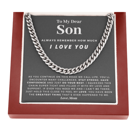 Son - Confident - Cuban Link Chain | Gift for Son from Mom