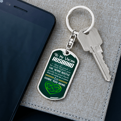 Viking Husband 051122 dog tag keychain