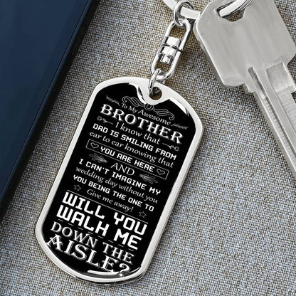walk down the aisle keychain