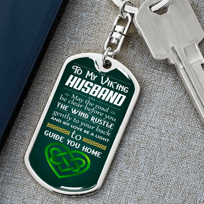 Viking Husband 051122 dog tag keychain