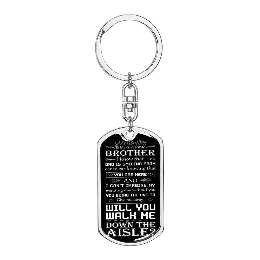 walk down the aisle keychain
