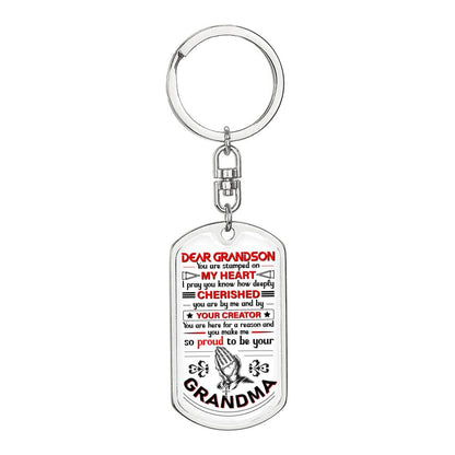 grandson christian keychain