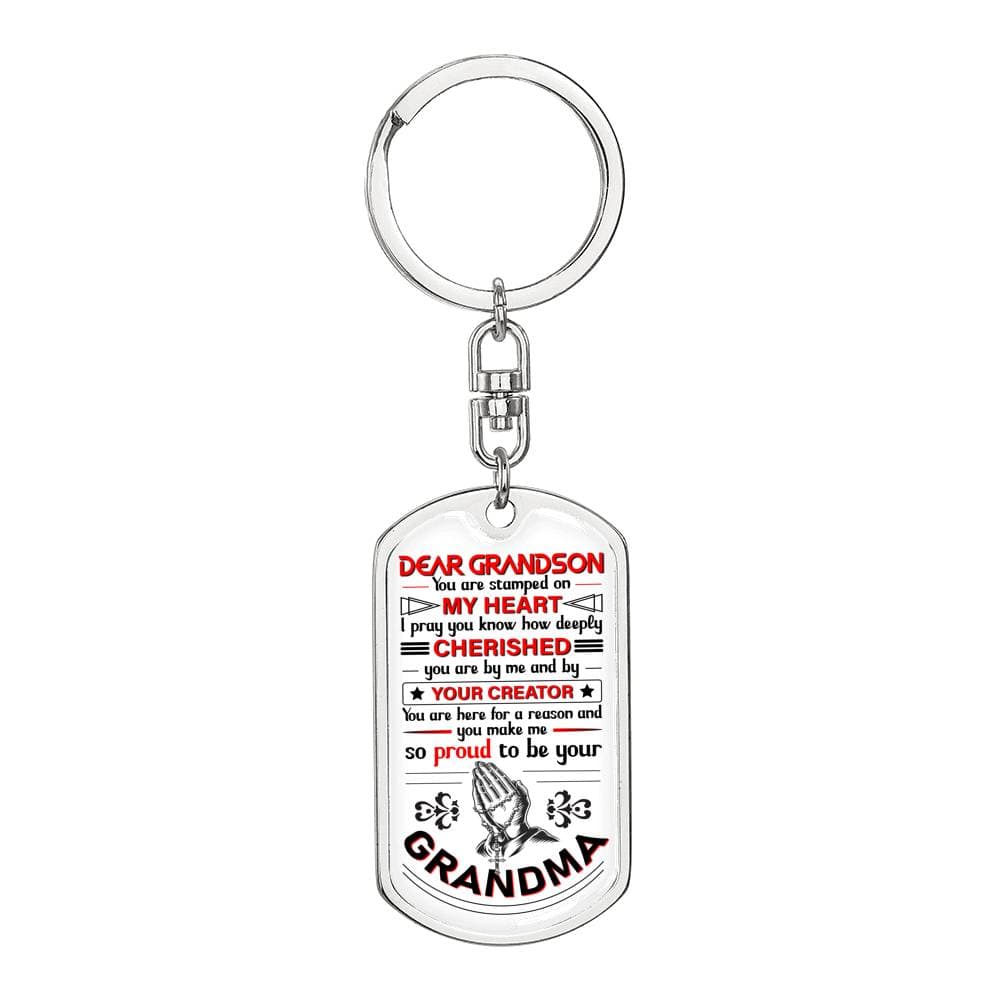 Grandson Gift (From Grandma) | Christian Keychain