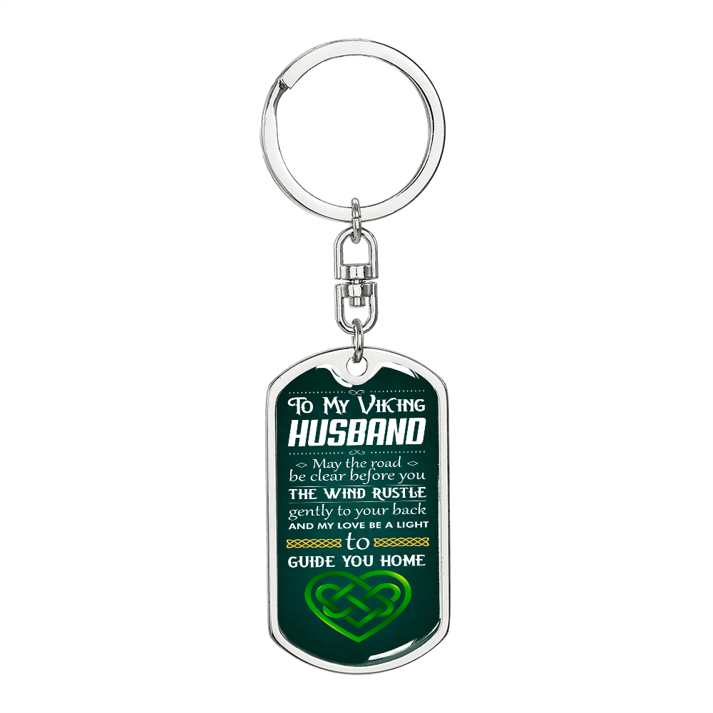Viking Husband 051122 dog tag keychain