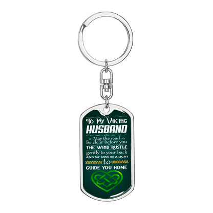 Viking Husband 051122 dog tag keychain