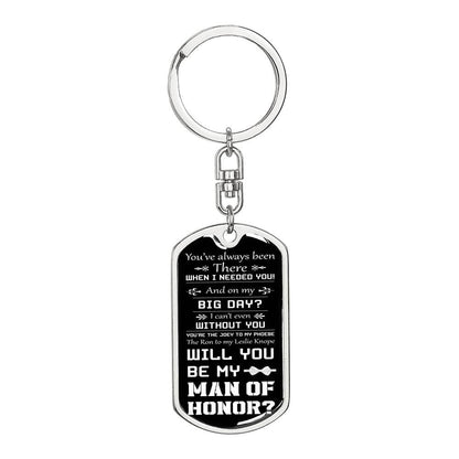 man of honor proposal - keychain