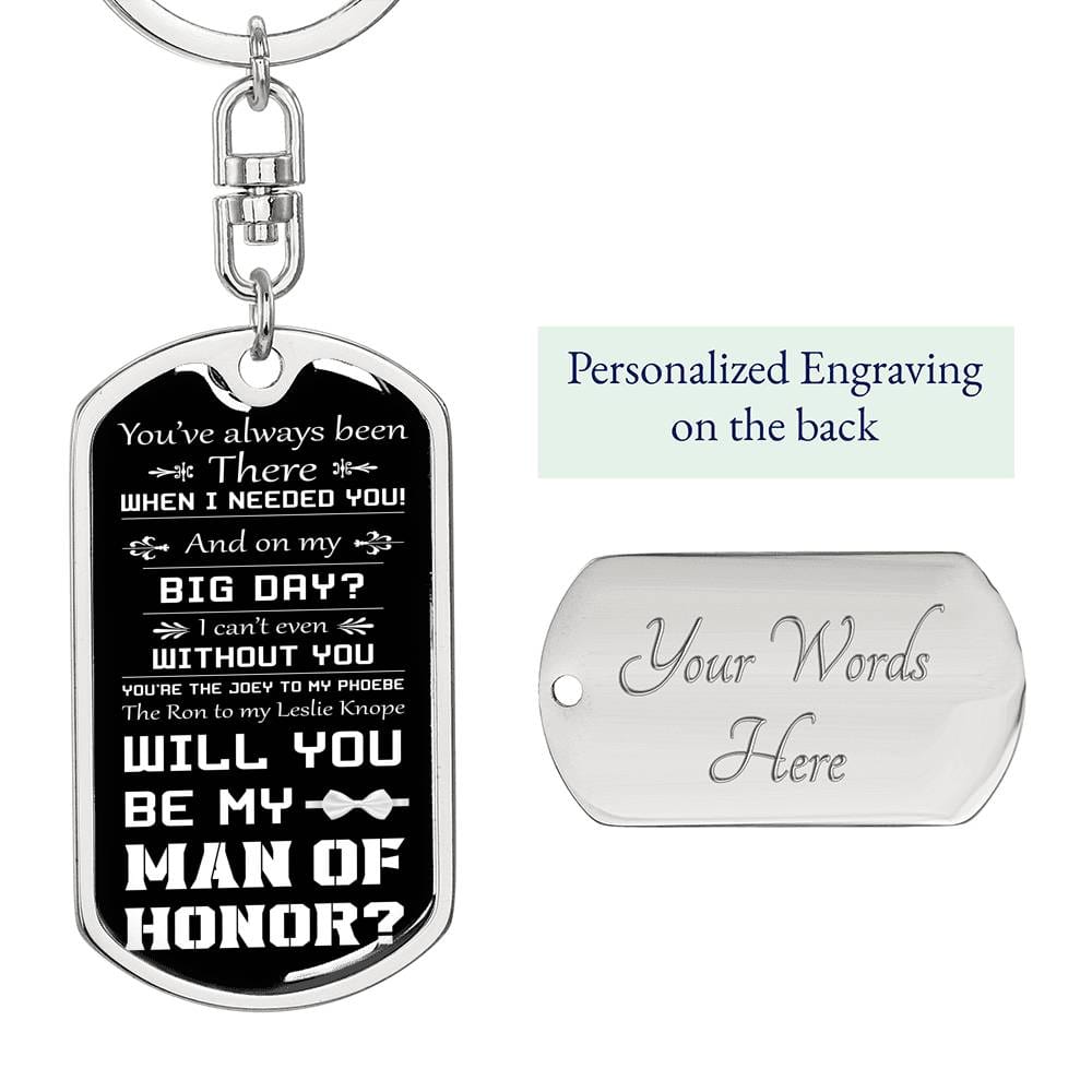 man of honor proposal - keychain