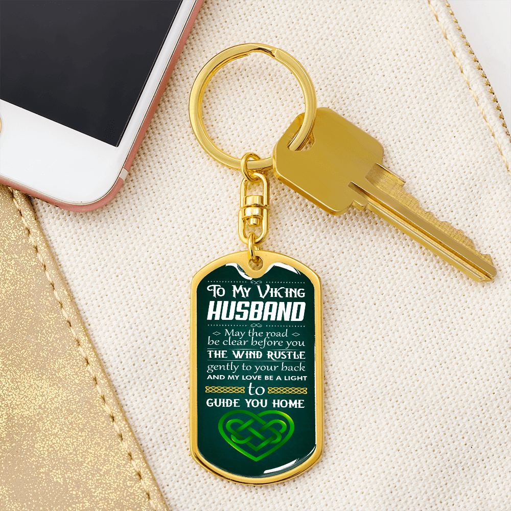 Viking Husband 051122 dog tag keychain