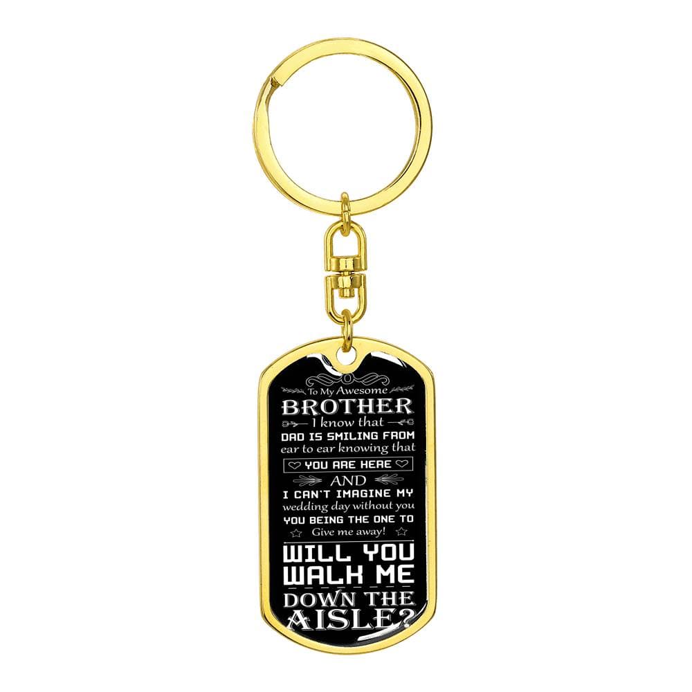 walk down the aisle keychain