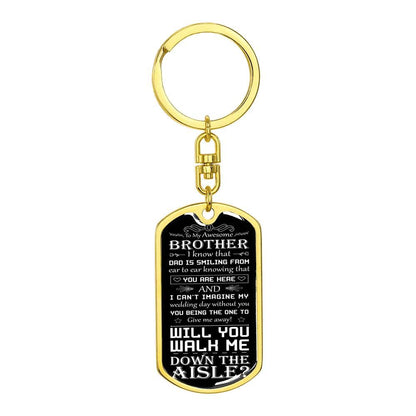 walk down the aisle keychain