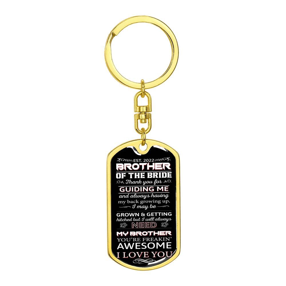 brother of the bride 2022 keychain
