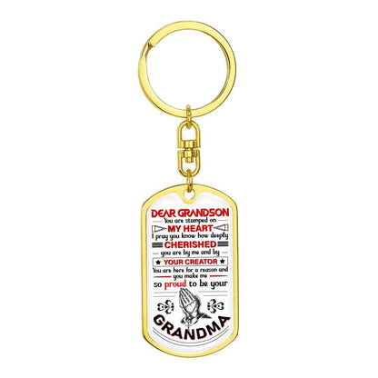 grandson christian keychain