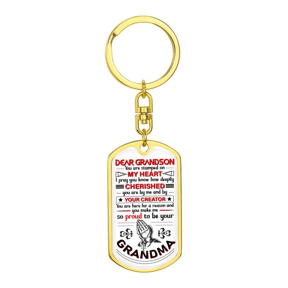 Grandson Gift (From Grandma) | Christian Keychain