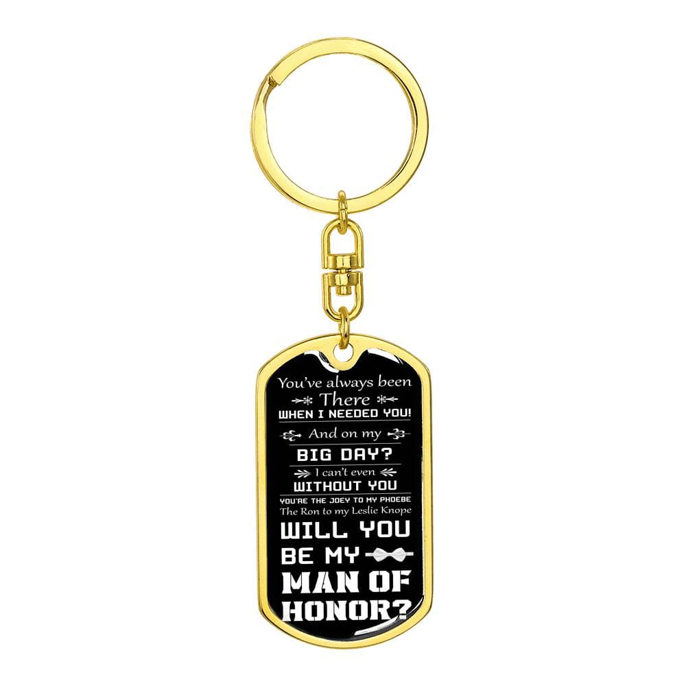 man of honor proposal - keychain