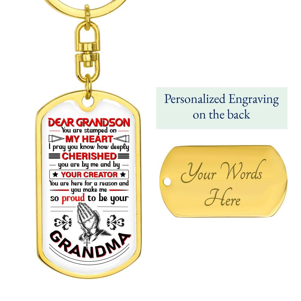 grandson christian keychain