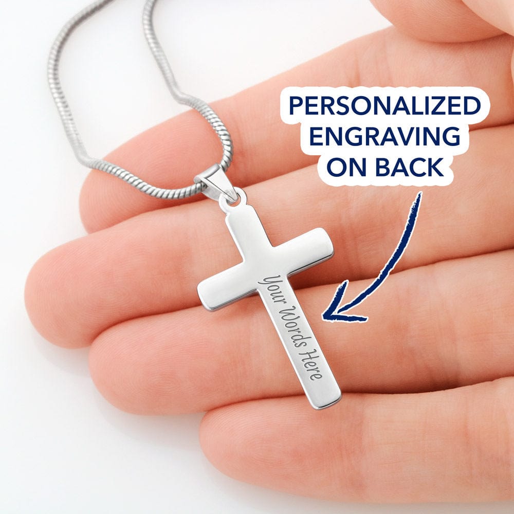 For a Grieving Mother | Angel Wings & Engraved Cross