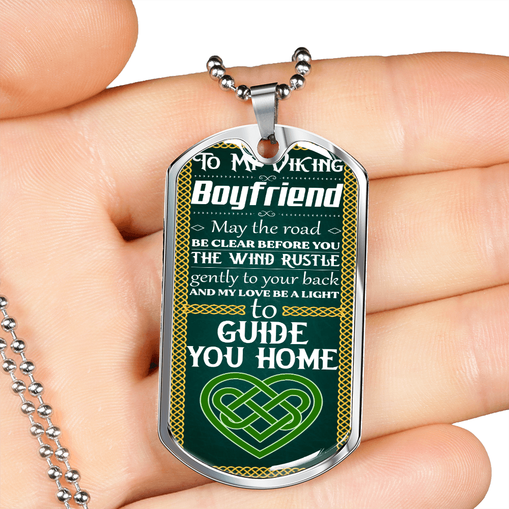 Viking Boyfriend 051122 dog tag necklace engraved