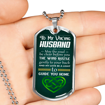 Viking Husband 051122 dog tag necklace engraved