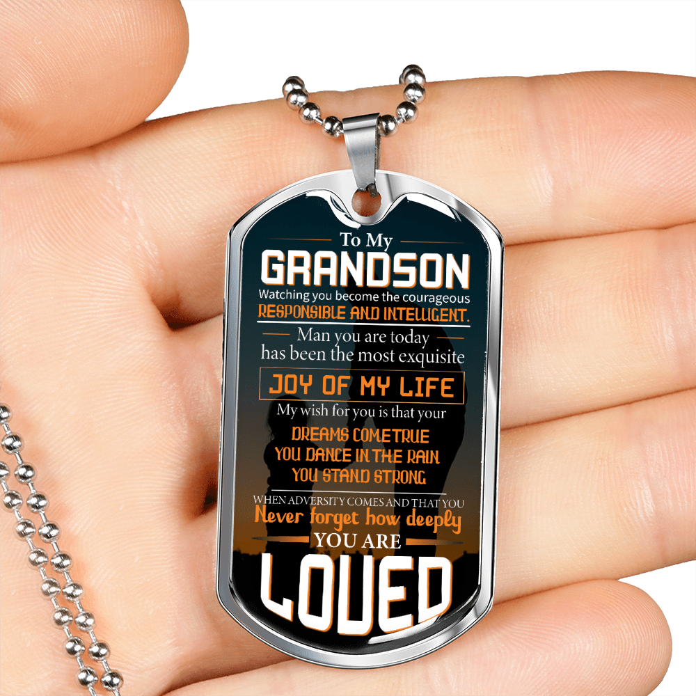 grandson fiverr dog tag necklace engraved