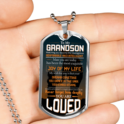 grandson fiverr dog tag necklace engraved
