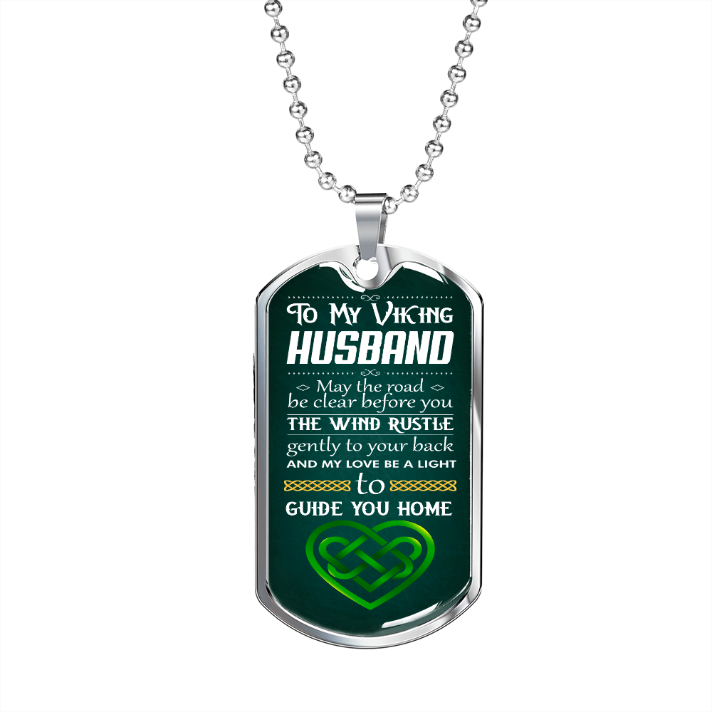 Viking Husband 051122 dog tag necklace engraved